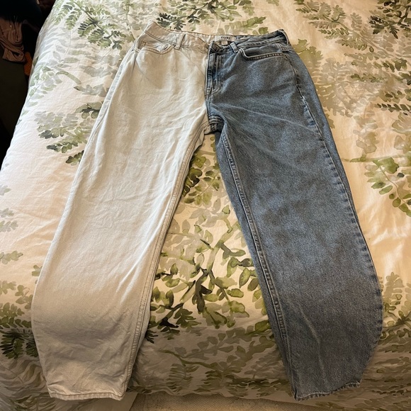 Two-Tone New Look Mom Jeans - Picture 1 of 3